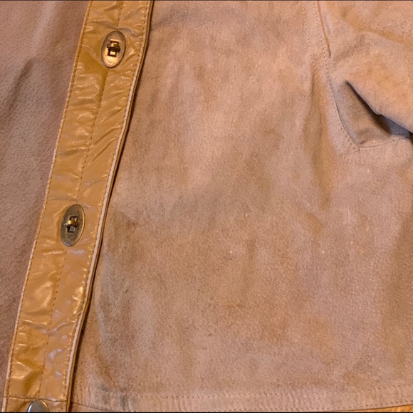 Distressed 70s tan suede + leather jacket - Picture 10 of 11